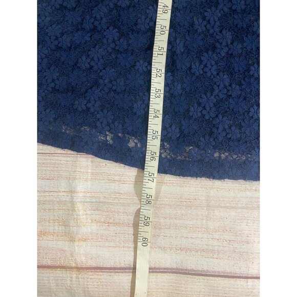 En Creme Women's Blue Sheer Lace Unlined Bohemian Maxi Dress - Medium - Picture 4 of 11